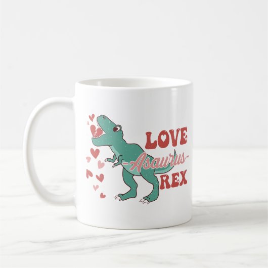 Liebe-Asaurus Rex Funny Kaffeetasse (Links)