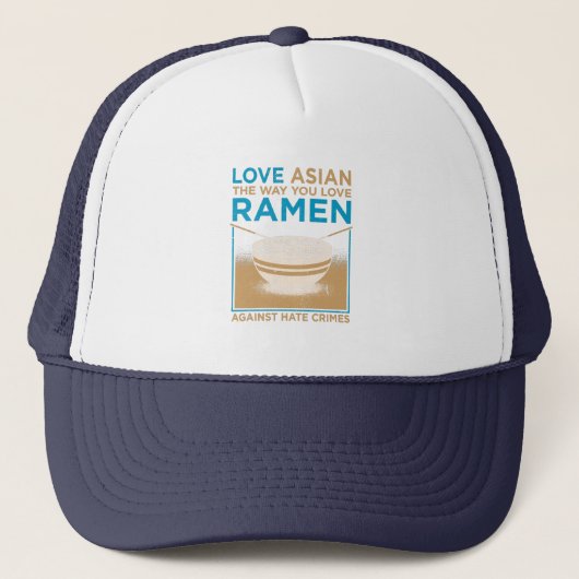 Liebe asiatisch, wie du Ramen magst Truckerkappe (Vorderseite)