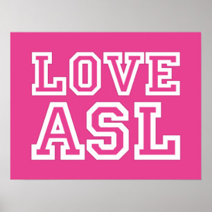 Liebe ASL - ein Plakat für Ihr Klassenzimmer