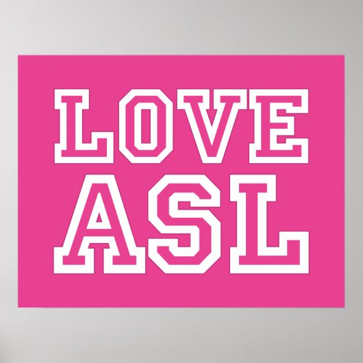Liebe ASL - ein Plakat für Ihr Klassenzimmer (Vorne)
