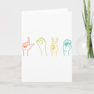 Liebe Asl Gebärdensprachalphabet Valentinstag Gif Karte