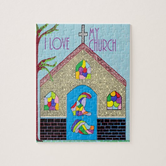 Liebe ASL I meine Kirche Puzzle (Vertikal)