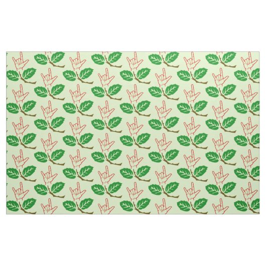 Liebe ASL I Sie Blumen-gemustertes Gewebe Stoff (Yard (91,4 cm))