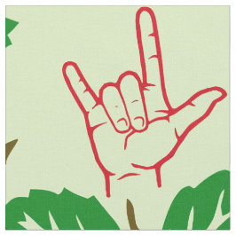 Liebe ASL I Sie Blumen-gemustertes Gewebe Stoff