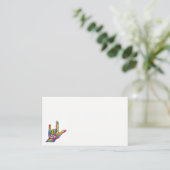 Liebe ASL I Sie Geschäfts-Karte Visitenkarte (Stehend Vorderseite)