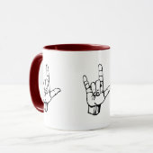 Liebe ASL I Sie Tasse (Vorderseite Links)