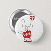 Liebe ASL I unterzeichnen SIE LABRADOR (LABOR) Button (Vorne & Hinten)