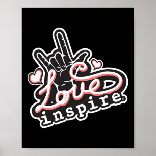 Liebe Asl Ily Hand Gebärdensprache Poster