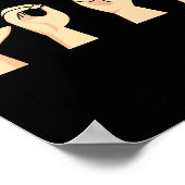 Liebe ASL Valentinstag Niedlich Sign Language Deaf Poster (Ecke)