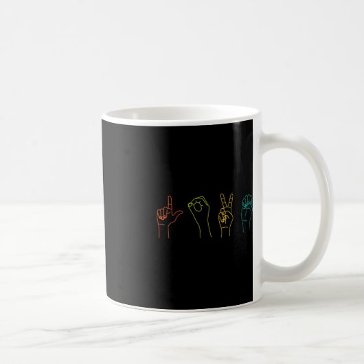 Liebe ASL Zeichensprache Alphabet Valentinstag Gif Kaffeetasse (Rechts)