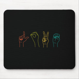 Liebe ASL Zeichensprache Alphabet Valentinstag Gif Mousepad