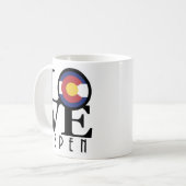 LIEBE Aspen Colorado 11oz Kaffeetasse (Vorderseite Links)