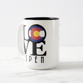 LIEBE Aspen Colorado 15oz Zweifarbige Tasse (Vorderseite Links)