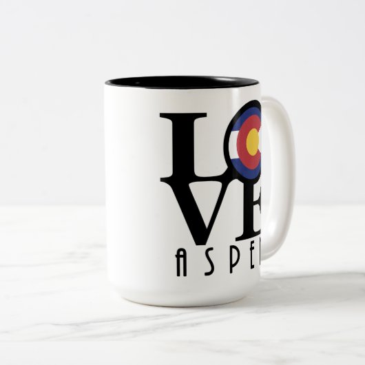 LIEBE Aspen Colorado 15oz Zweifarbige Tasse (VorderseiteRechts)