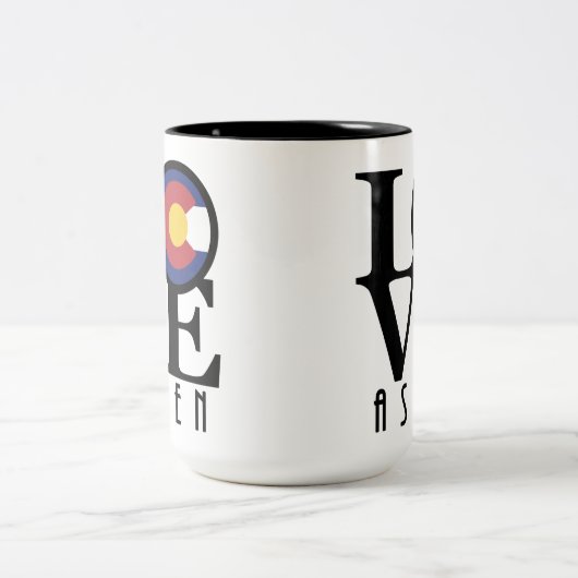 LIEBE Aspen Colorado 15oz Zweifarbige Tasse (Mittel)