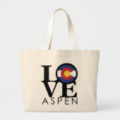 LIEBE Aspen Colorado Jumbo Stoffbeutel (Vorne)