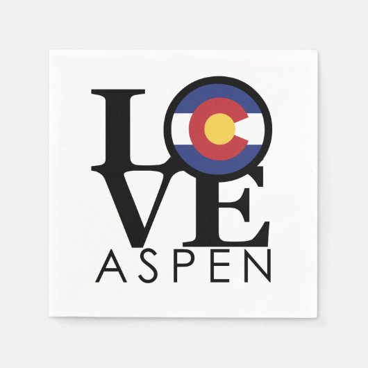 LIEBE Aspen Colorado Serviette (Vorderseite)