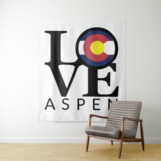 LIEBE Aspen Colorado Tapestry Wandteppich (Beispiel)