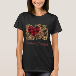 Liebe Atemtherapeut Leopard gemischte Flanell T-Shirt
