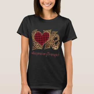 Liebe Atemtherapeut Leopard gemischte Flanell T-Shirt