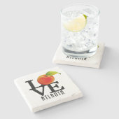 LIEBE Atlanta Georgia Steinuntersetzer (Seitenansicht)