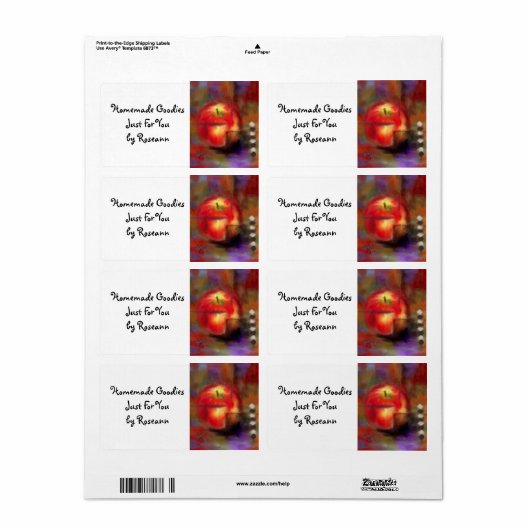 Liebe auf dem ersten Bite Large Kitchen Label (Vorne)