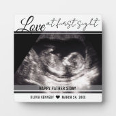 Liebe auf dem ersten Blick Baby Sonogramm 1. Vater Fotoplatte (Vorderseite)