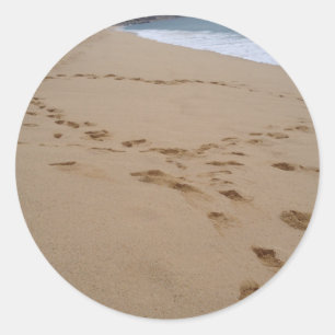 Liebe auf dem Strand Runder Aufkleber