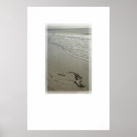 Liebe auf dem Strandplakat [mit weißem Raum]