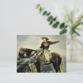 Liebe auf dem Vintagen Wilden Westen Postkarte (Stehend Vorderseite)