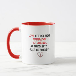 "Liebe auf den dritten Blick" Funny Dating Tasse