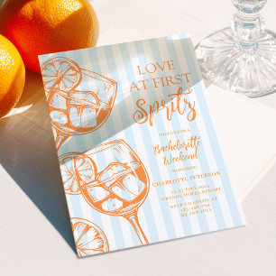 Liebe auf den ersten Aperol Spritz Junggesellinnen Einladung