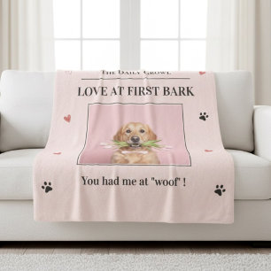 Liebe auf den ersten Bellen Personalisierte Hunde Sherpadecke