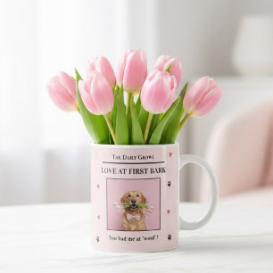 Liebe auf den ersten Bellen Personalisierter Hund  Kaffeetasse