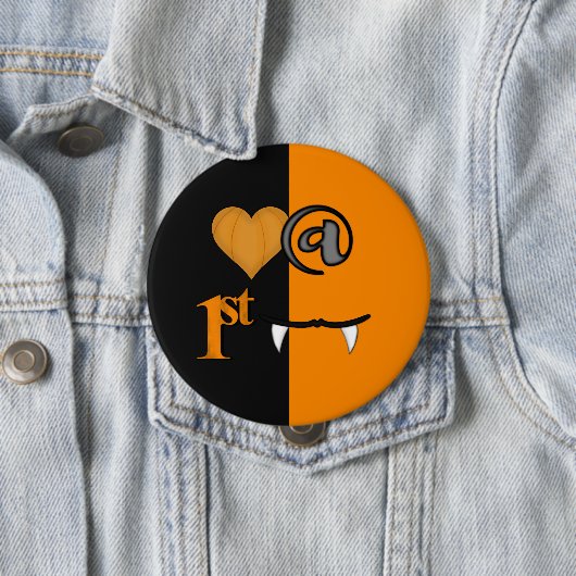 Liebe auf den ersten Biss Halloween Button (Beispiel)