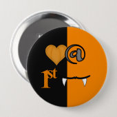 Liebe auf den ersten Biss Halloween Button (Vorne & Hinten)