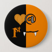 Liebe auf den ersten Biss Halloween Button (Vorderseite)