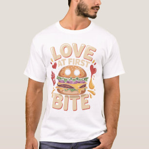 Liebe auf den ersten Bissen: Cheesy Burger T-Shirt