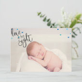 Liebe auf den ersten Blick Baby Geburt Ankündigung (Stehend Vorderseite)