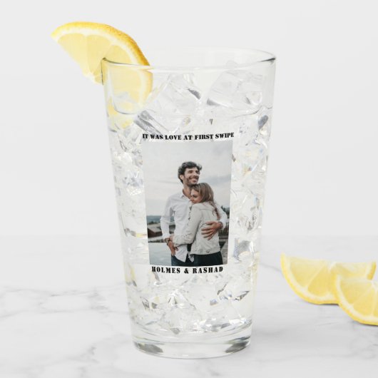 Liebe auf den ersten Blick Ehepaar Valentinstag Glas (Vorderseite Ice)