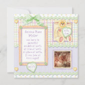 Liebe auf den ersten Blick, Geburtsankündigung des Ankündigung (Vorderseite)