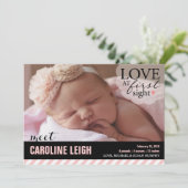 Liebe auf den ersten Blick | Kinderankündigung Ankündigung (Stehend Vorderseite)