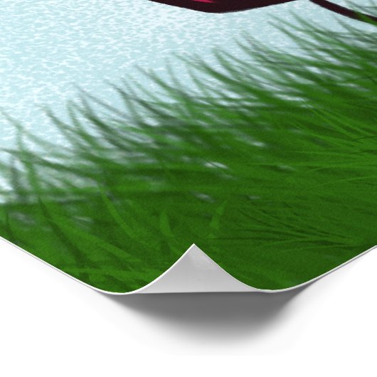 Liebe auf den ersten Blick Niedliche Ladybug-Illus Poster (Ecke)