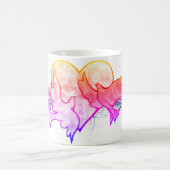 Liebe auf den ersten Blick Tasse Herz umgeben von (Mittel)