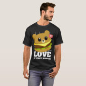 Liebe auf den ersten Burger Freunde T-Shirt (Vorne ganz)
