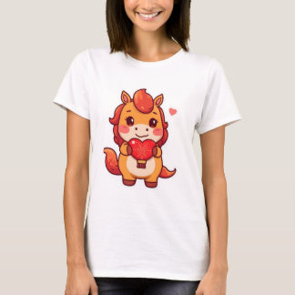 Liebe auf den ersten Galopp Feuerpferd Valentinsta T-Shirt
