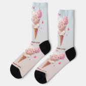 Liebe auf den ersten Leck: Bichon- und Katze-Eiscr Socken (Linkes Detail)