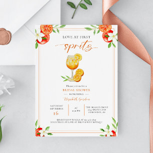 Liebe auf den ersten Spritz Brautparty-Zitrus-Cock Einladung