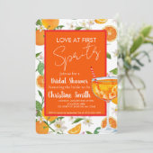 Liebe auf den ersten Spritz Hochzeits-Einladung Einladung (Stehend Vorderseite)