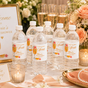 Liebe auf den ersten Spritz Junggesellinnen-Abschi Wasserflaschenetikett